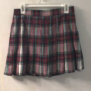Aerie Plaid Pleated Mini Skirt Size Large